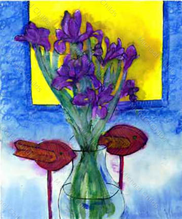 Purple Iris Still Life
