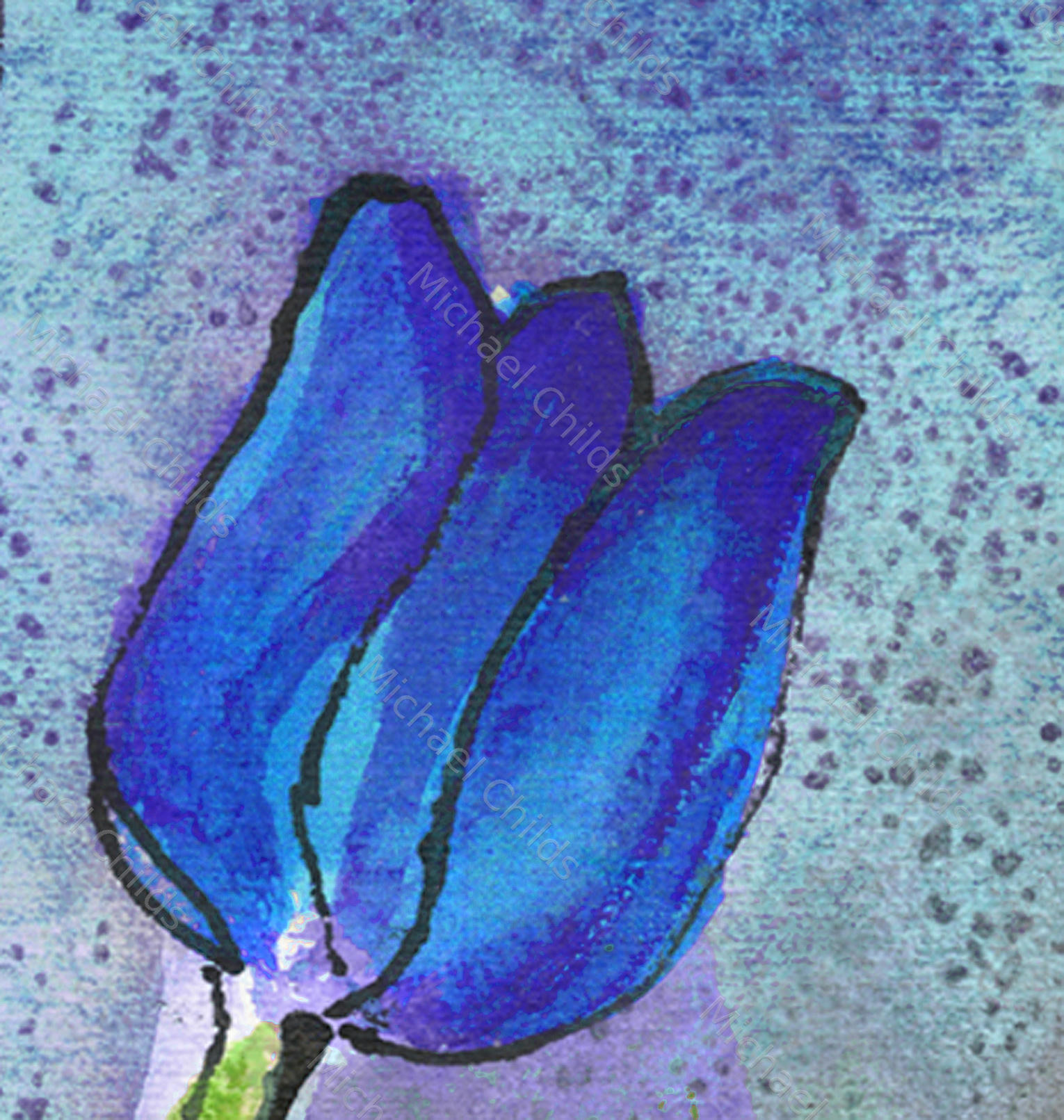 Tulip Closeup Blue