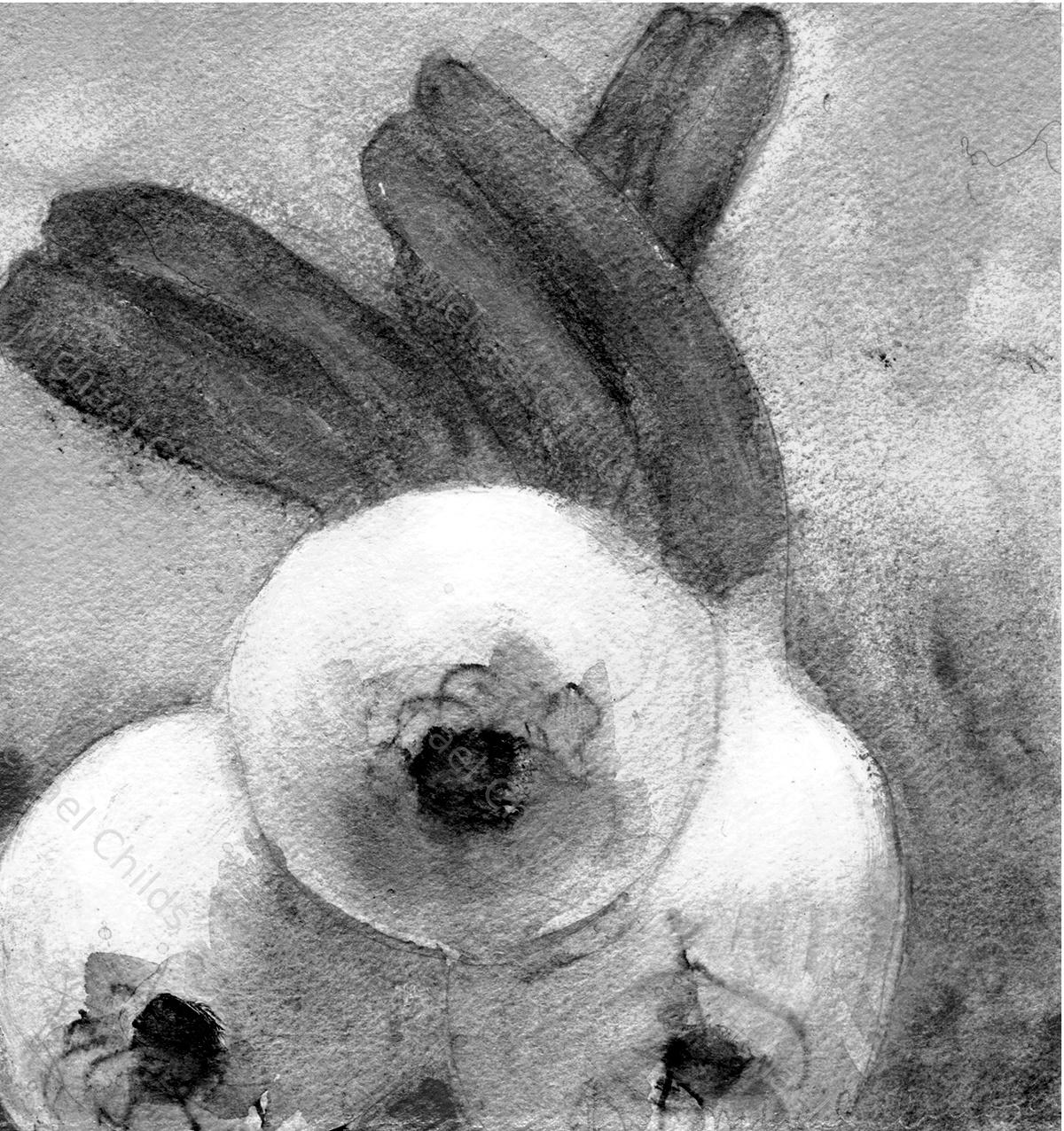 Onions Head On 4x6 Bw