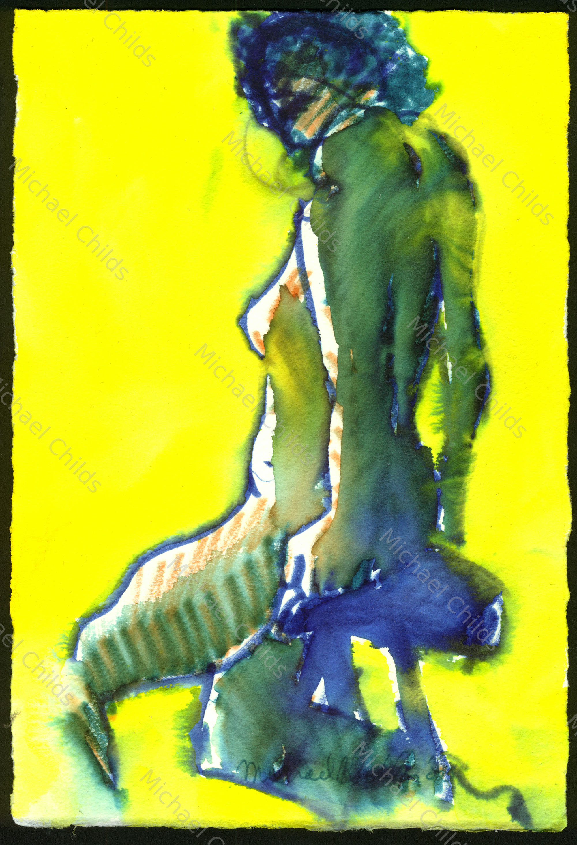 Yellow Blue Nude