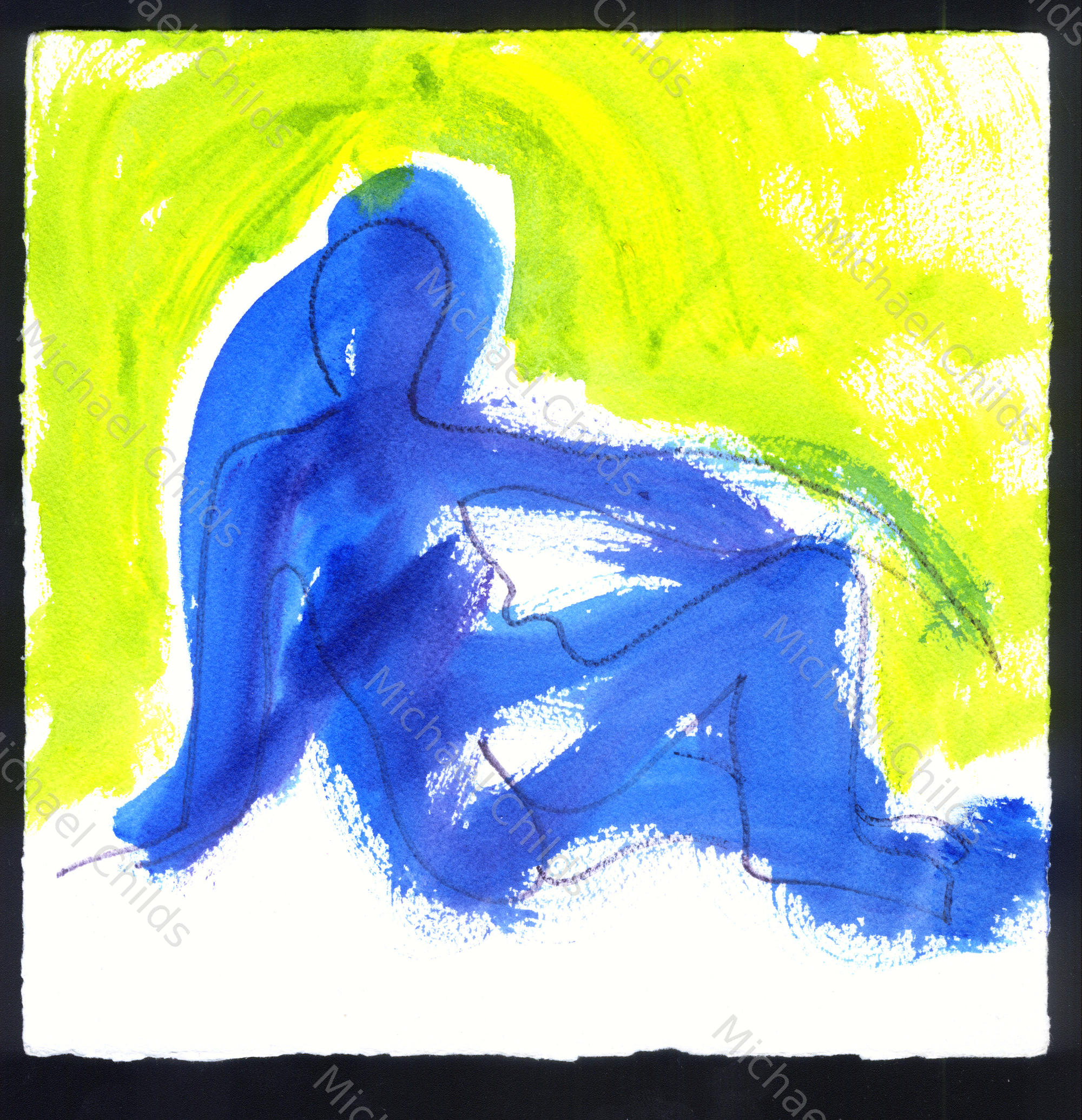 Brushstroke Reclining Nude
