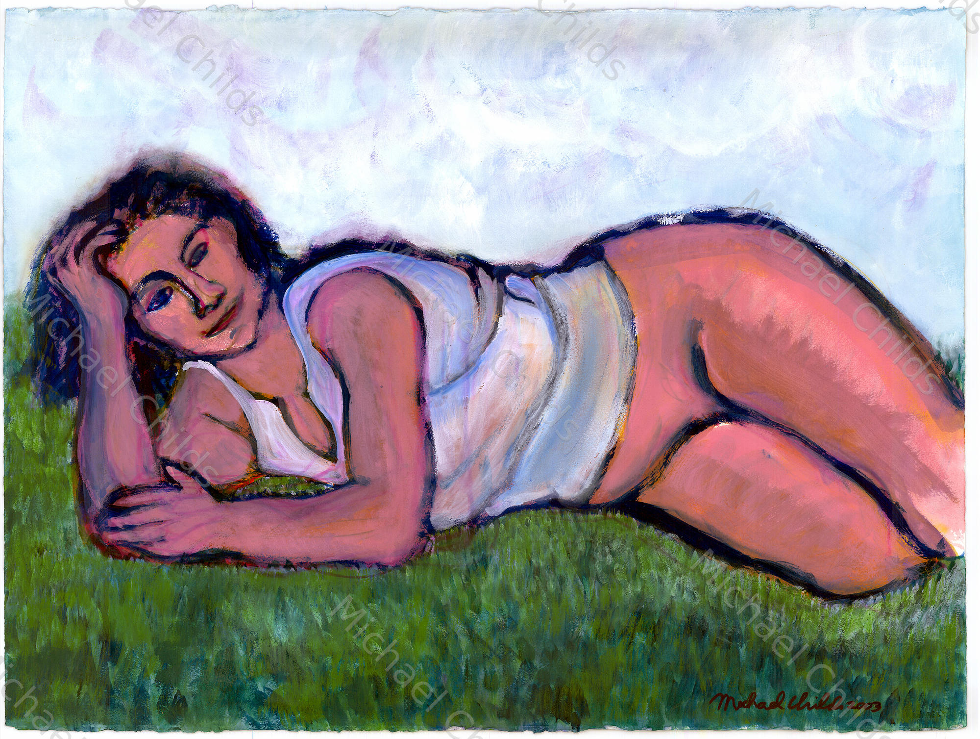 Woman on the Grass