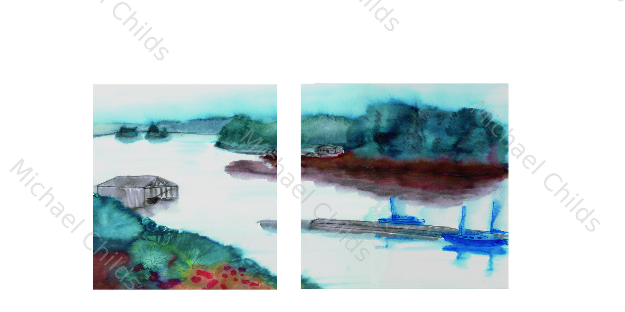 Clayaquot Bay Diptych