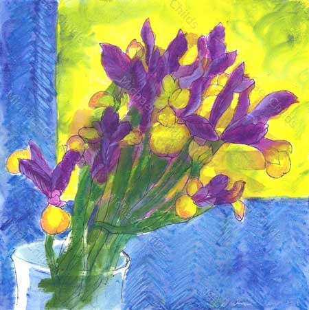 Windswept Irises