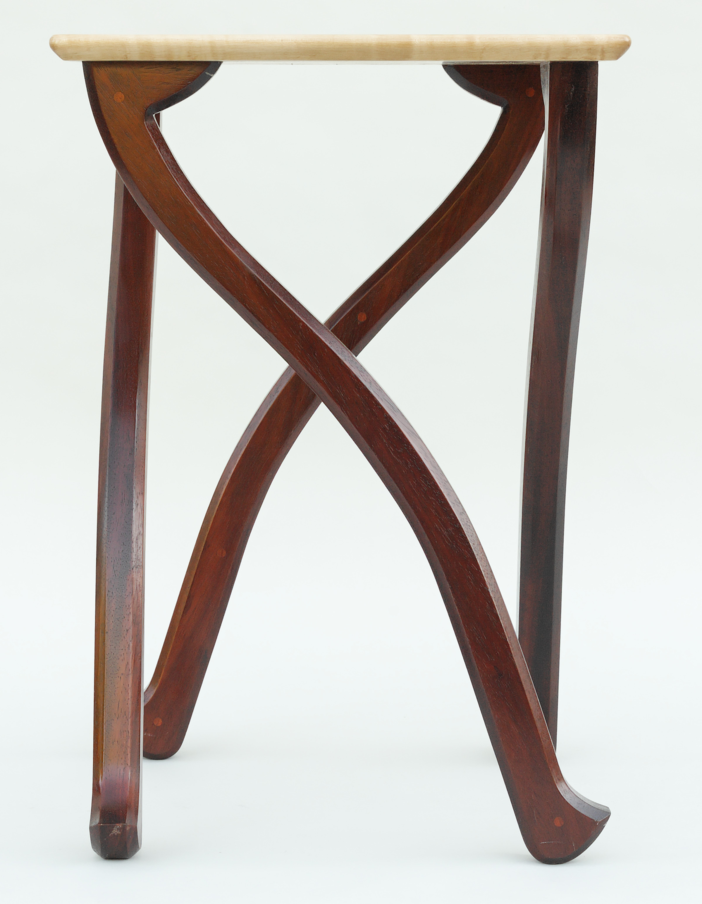 Cross-Linked Wood Stool