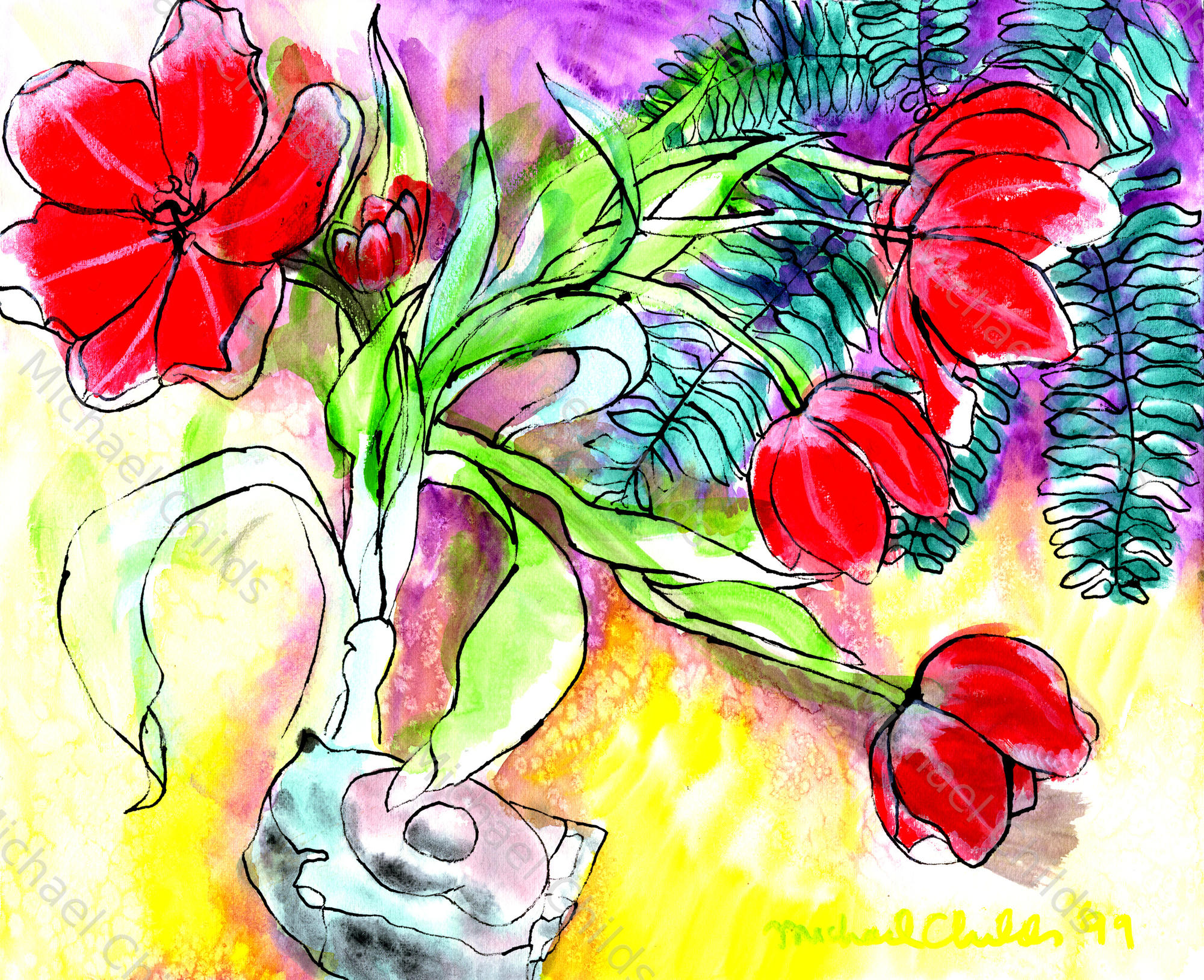 Tulips on Rocks