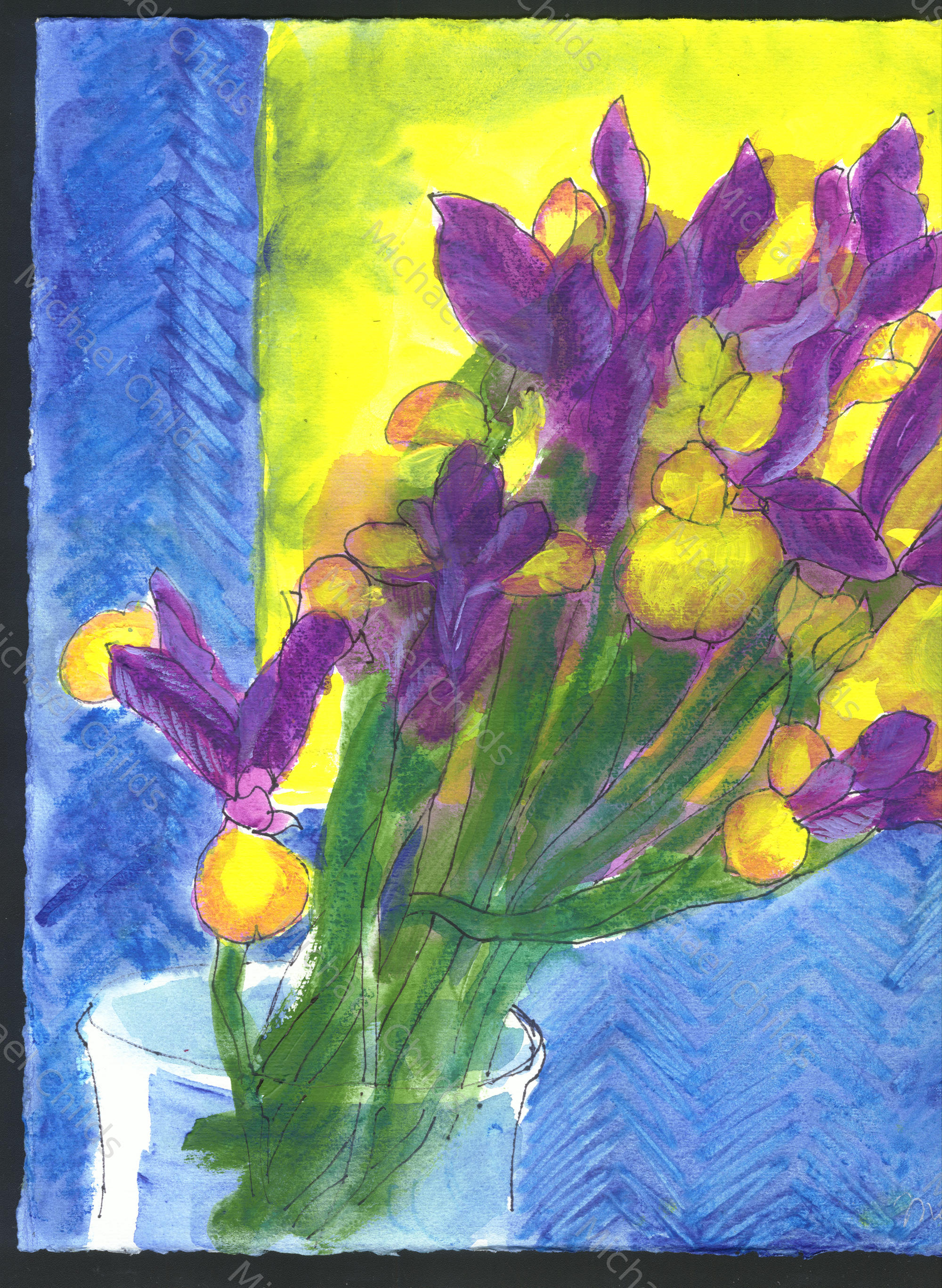 Windswept Irises