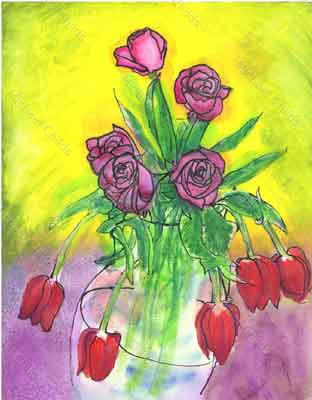 Roses Up Tulips Down