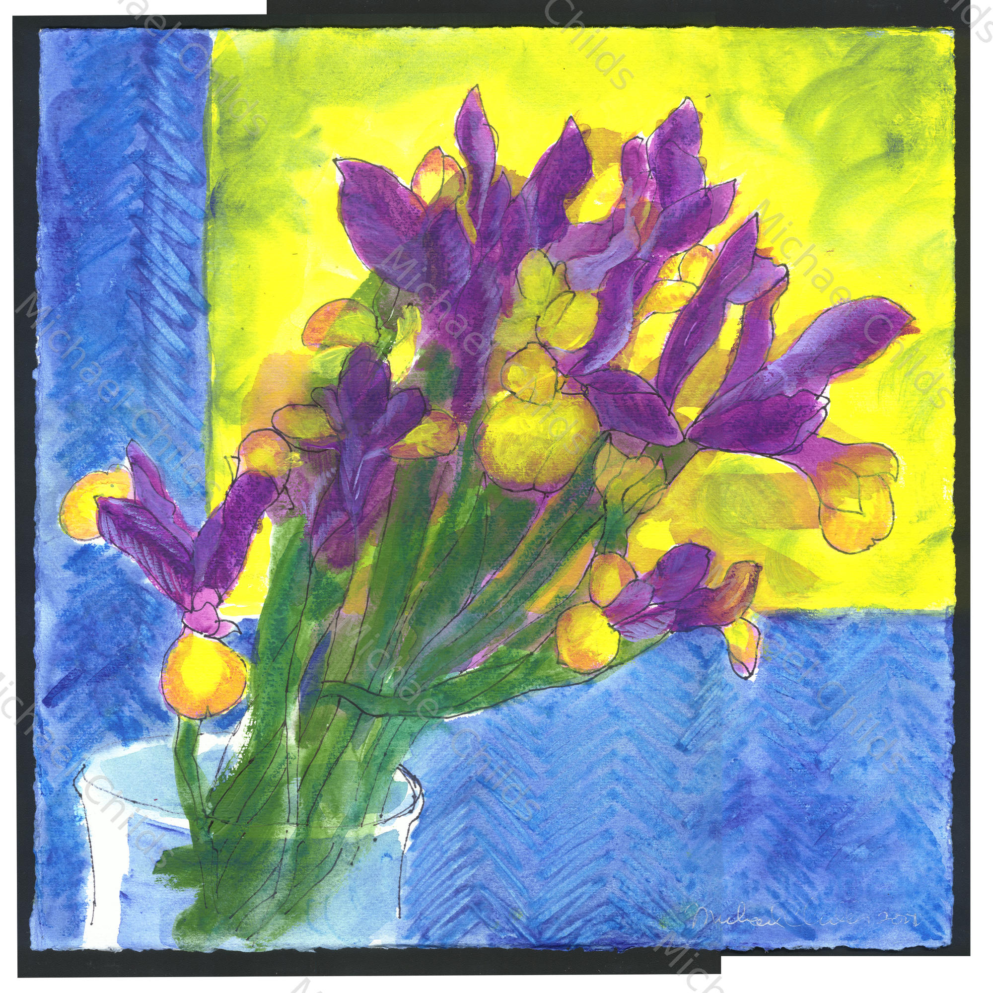 Windswept Irises