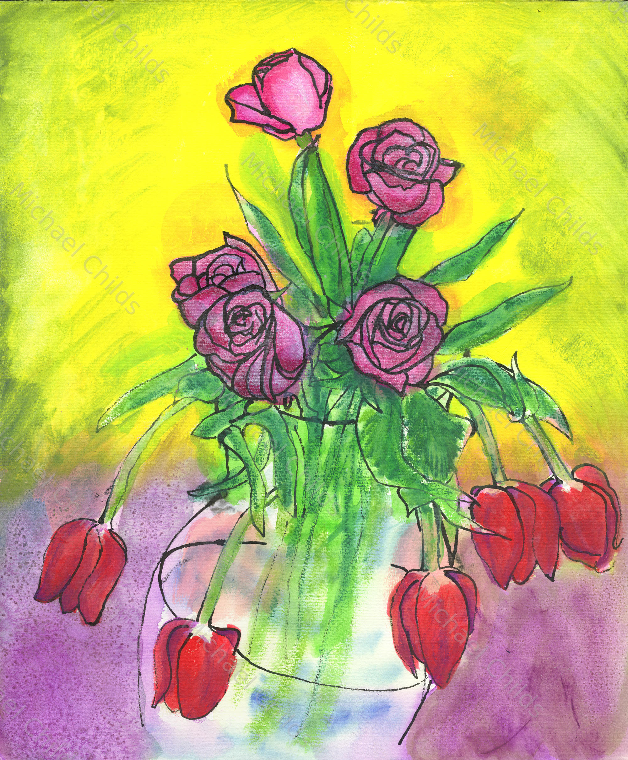 Roses and Tulips
