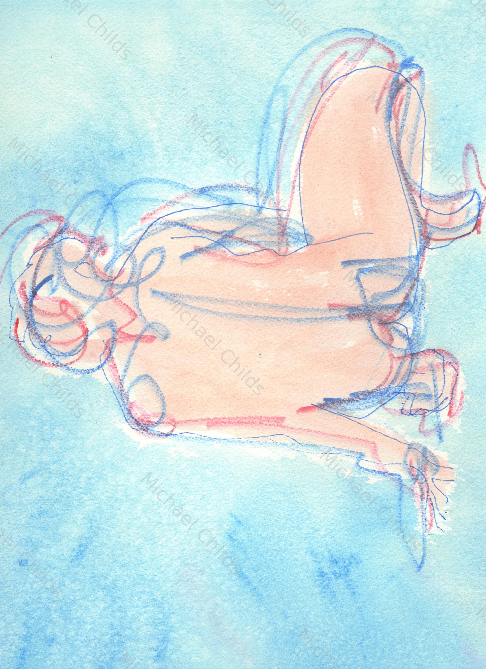 Pink Blue Red Contour
