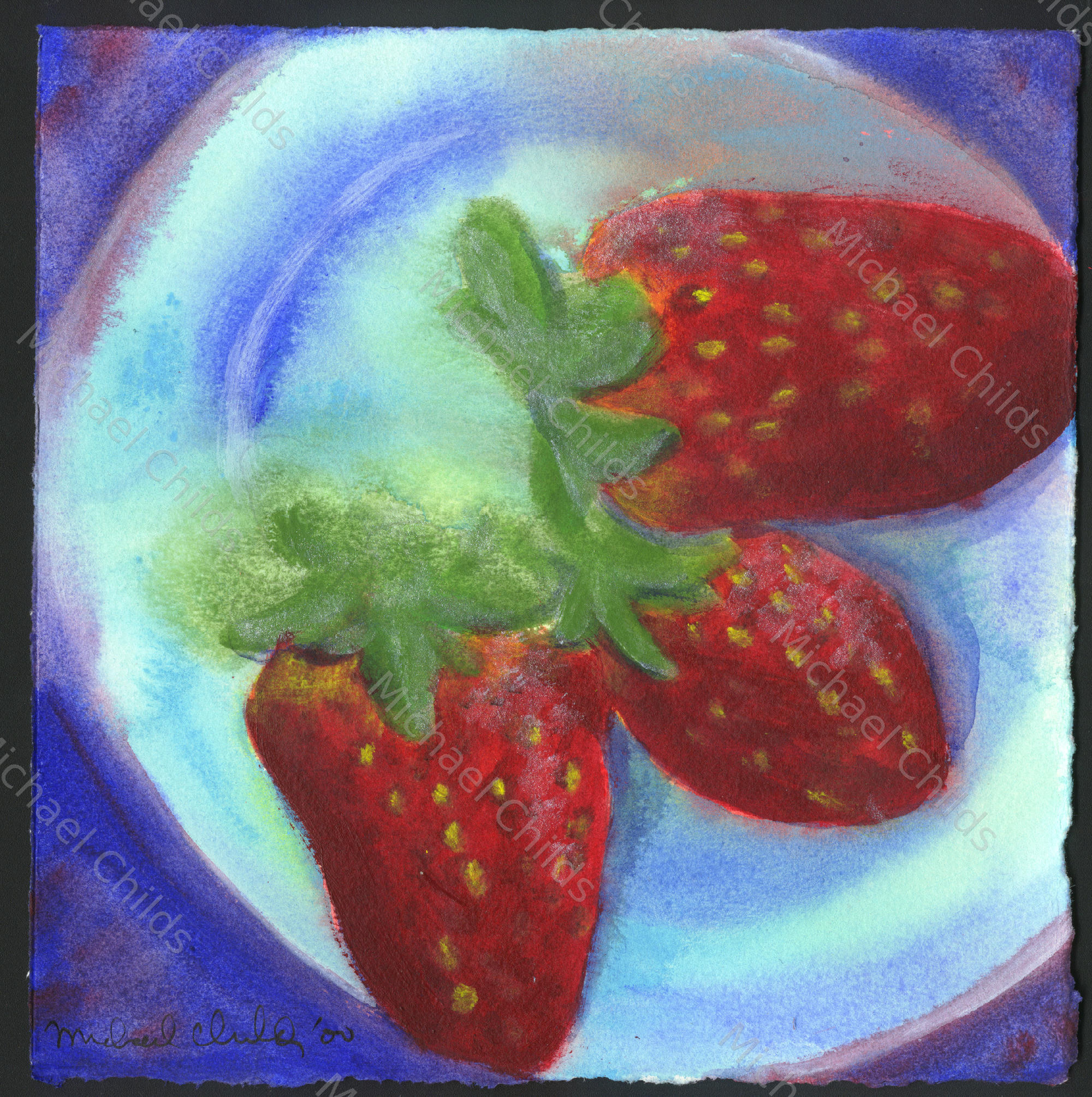 Three Strawberries