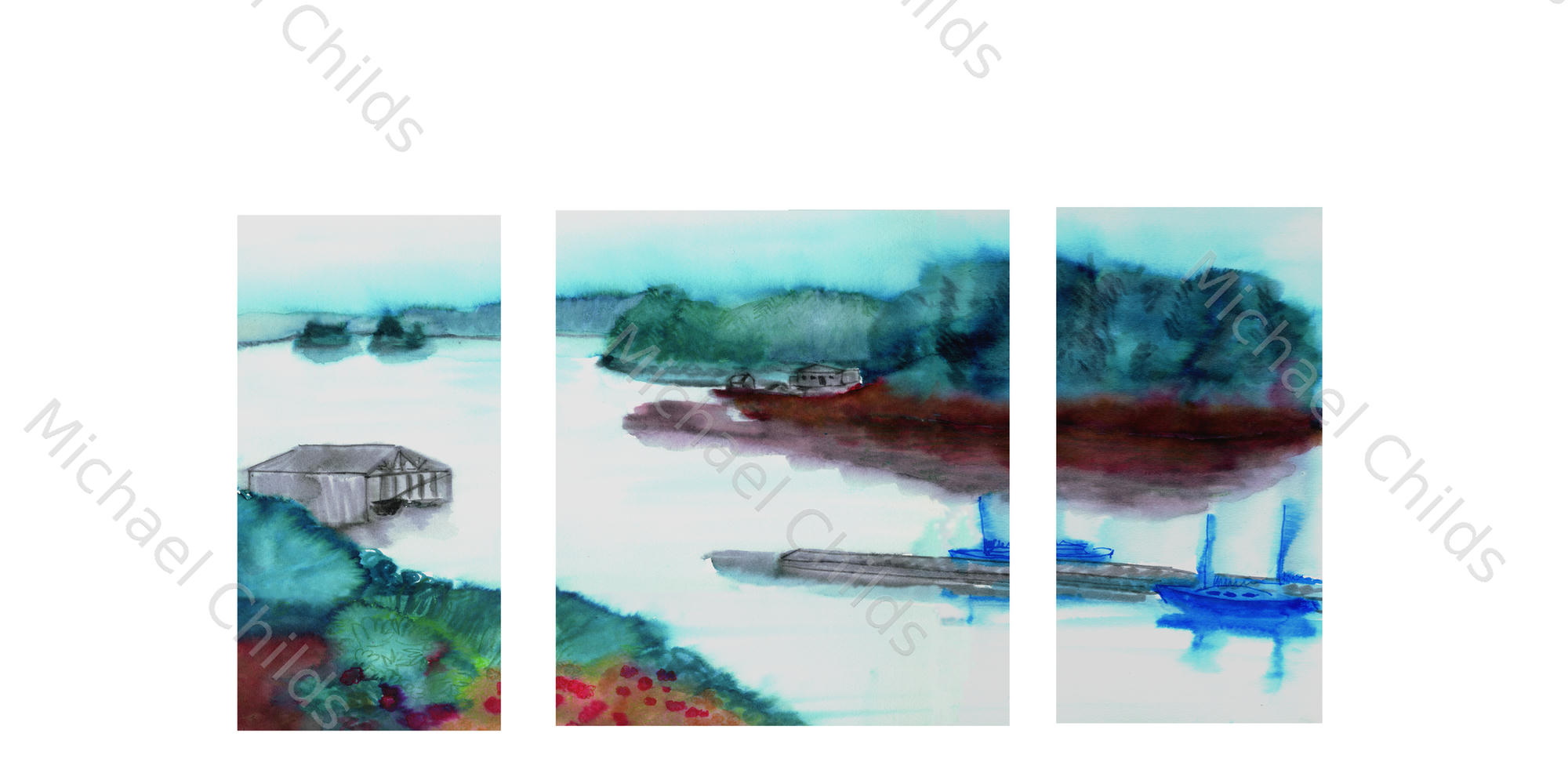Clayaquot Bay Triptych