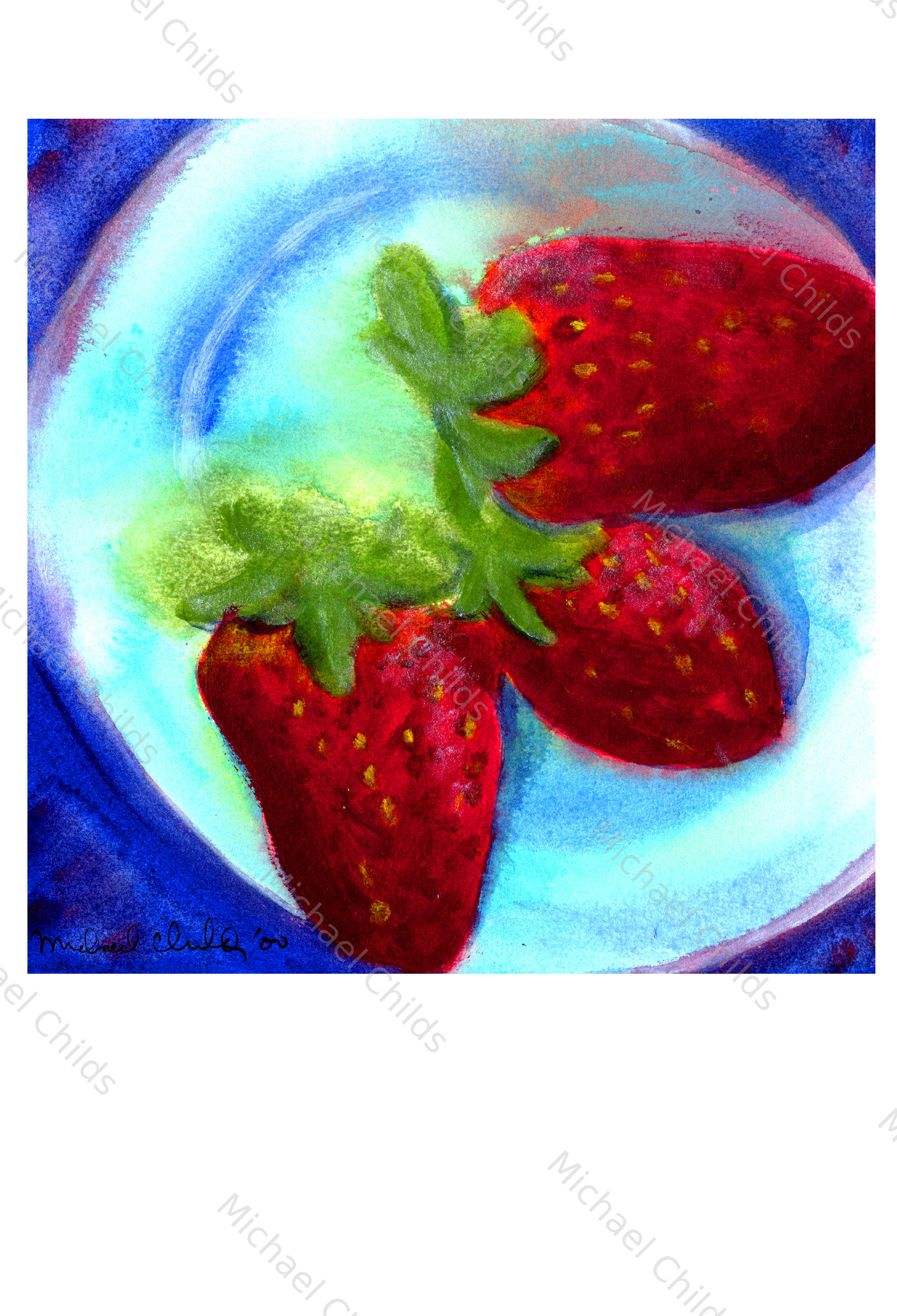Three Strawberries